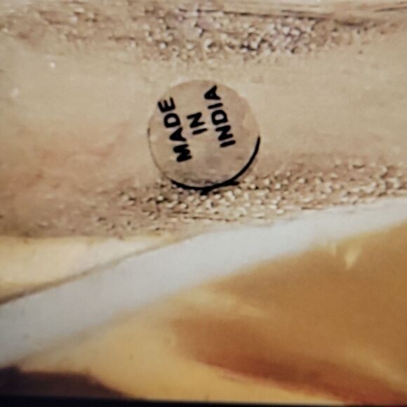 Metal CATCH ALL KEY HOLDER CANDY DISH SILVER FLIPFLOPS luau Trinket party Shoe - Picture 5 of 5